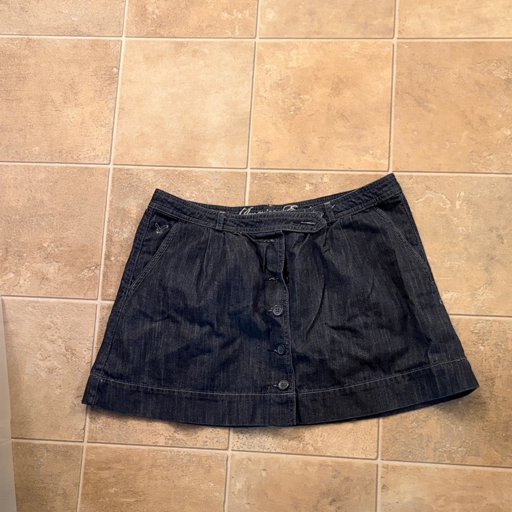 American Eagle Outfitters Dark Blue Denim Skirt